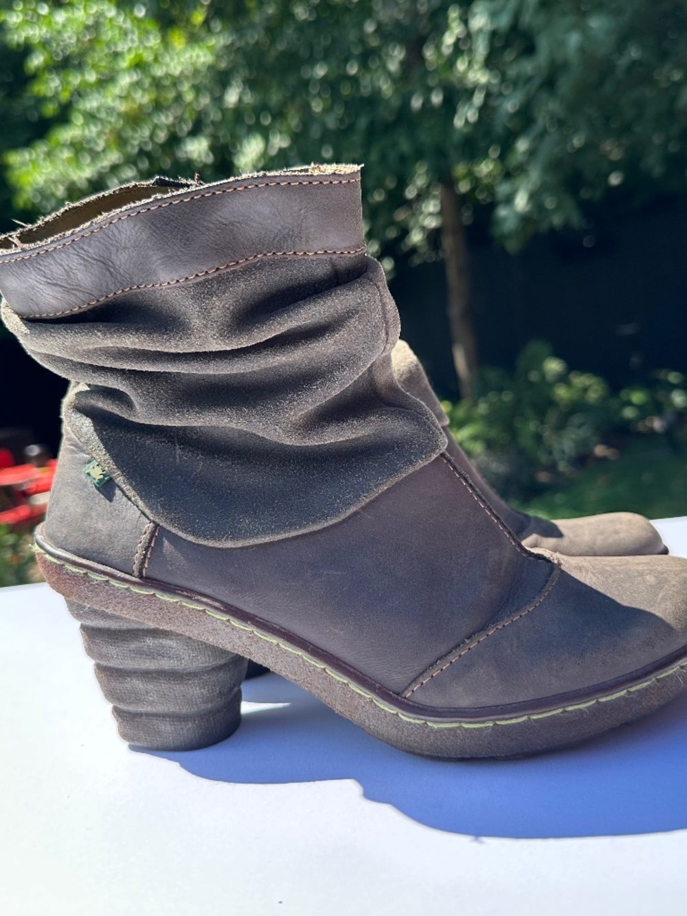 El Naturalista Leather Ankle Boots – Brown/Taupe – EU 37